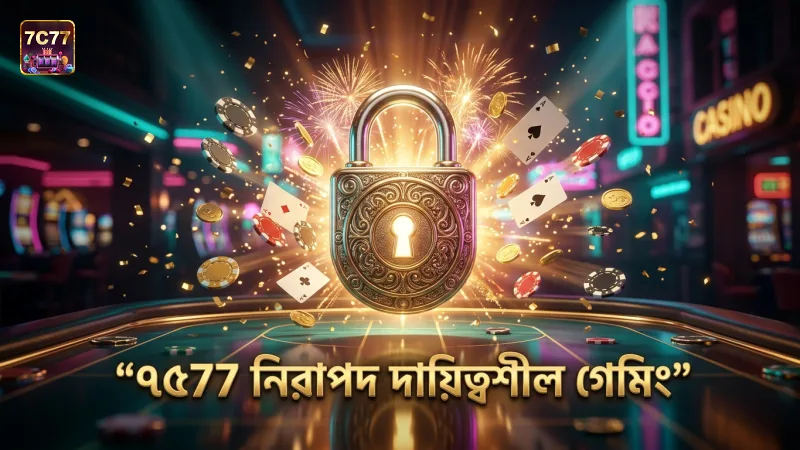 নিরাপদ ও দায়িত্বশীল গেমিং ৭c77 প্ল্যাটফর্মে নিশ্চিত।
